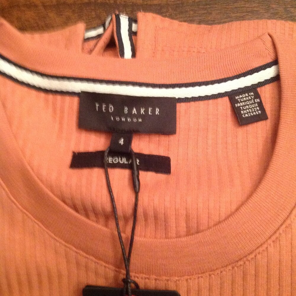 Ted Baker Men's Short Sleeve Pink Casual Pullover shirt - Large (4) - NWT
